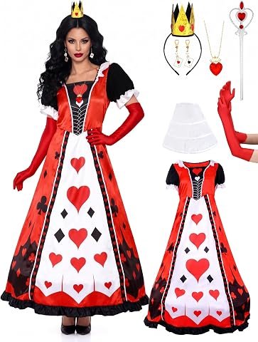 Tellingyou 8 Pcs Halloween Queen Costume Set