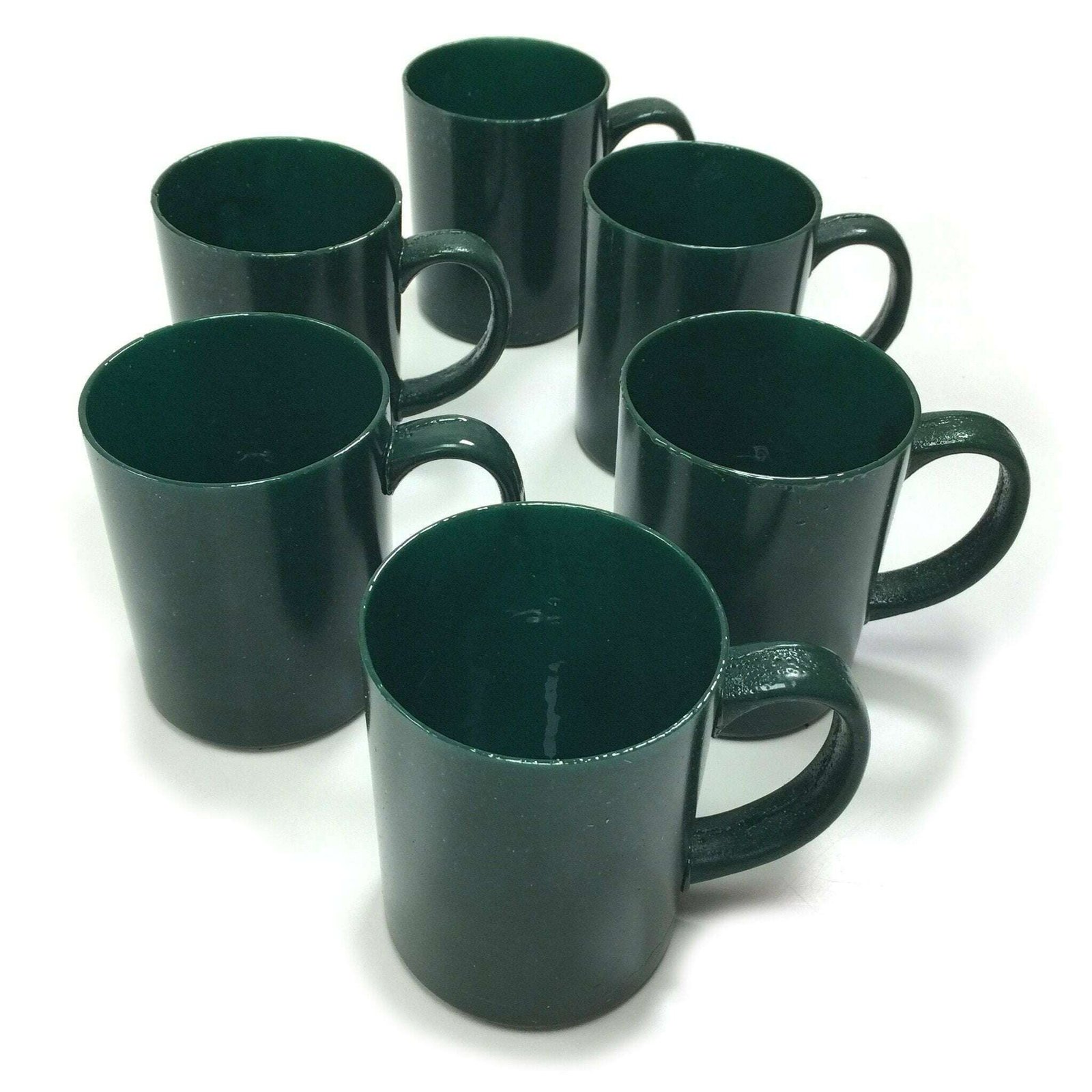 Opaque green breakaway coffee mugs, 6 pack